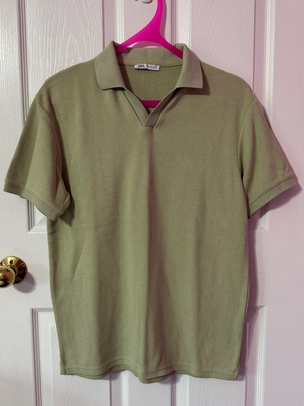 Zara Olive Green Short Sleeve Polo